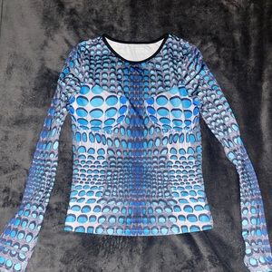 Blue Pattern Long Sleeve